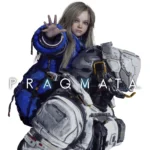 Portada de Pragmata Standard Edition de Capcom, con Diana extendiendo la mano sobre la espalda de Hugh, quien aparece con traje espacial futurista y casco tecnológico.